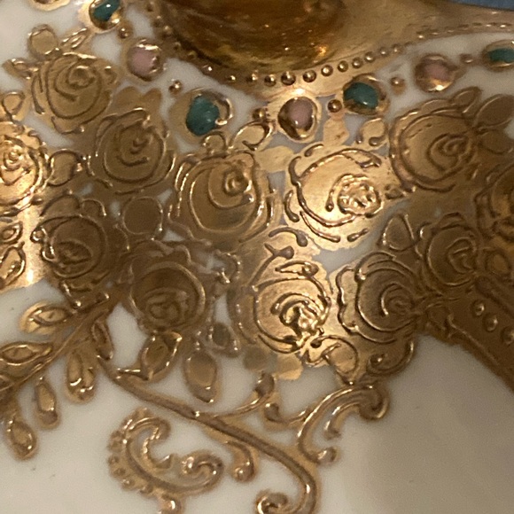 Antique Noritake Nippon Hand Painted Handled Nappy Bowl Early 1900s - Picture 14 of 16